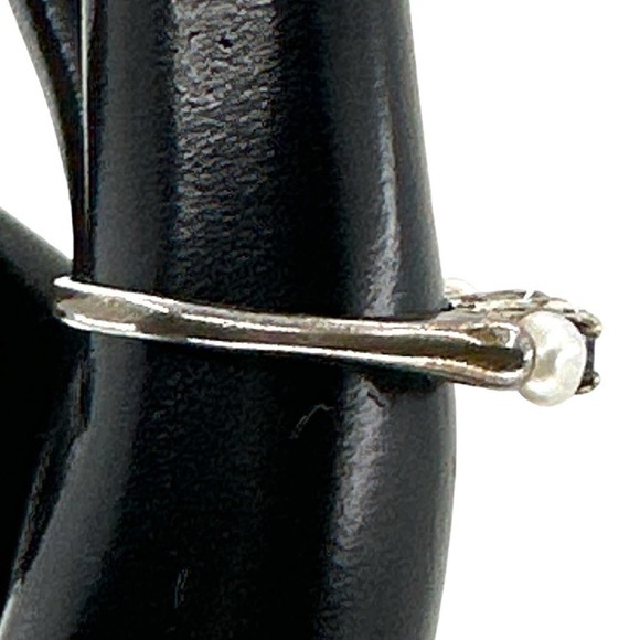 Pearl and Spinel Sterling Silver ring Size 6 - Picture 4 of 9
